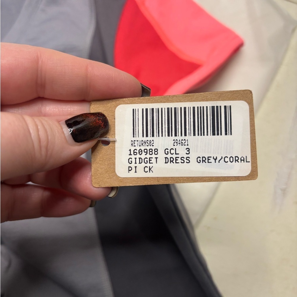 Title Nine Size Large Gidget Dress Cap Sleeve Color Block Scuba Stretch New Golf - Picture 7 of 8